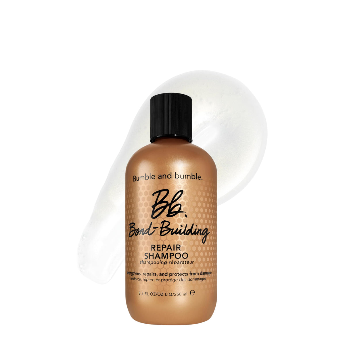 Bumble and bumble front packaging showing strength and shine benefits