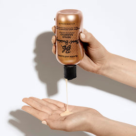 Bumble and bumble bottle in hand demonstrating easy daily use and control