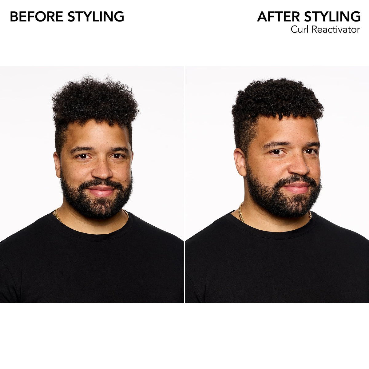 Bumble and bumble mist spraying onto curls for quick reactivation benefit