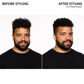 Bumble and bumble mist spraying onto curls for quick reactivation benefit