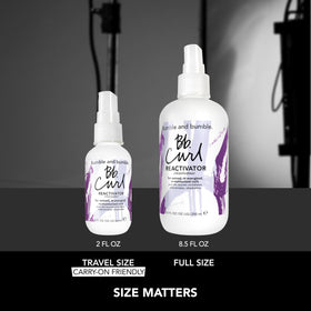 Bumble and bumble visual of sun and bottle indicating light UV protection benefit