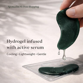 Bumfuzz patch applied under model eye demonstrating instant refresh