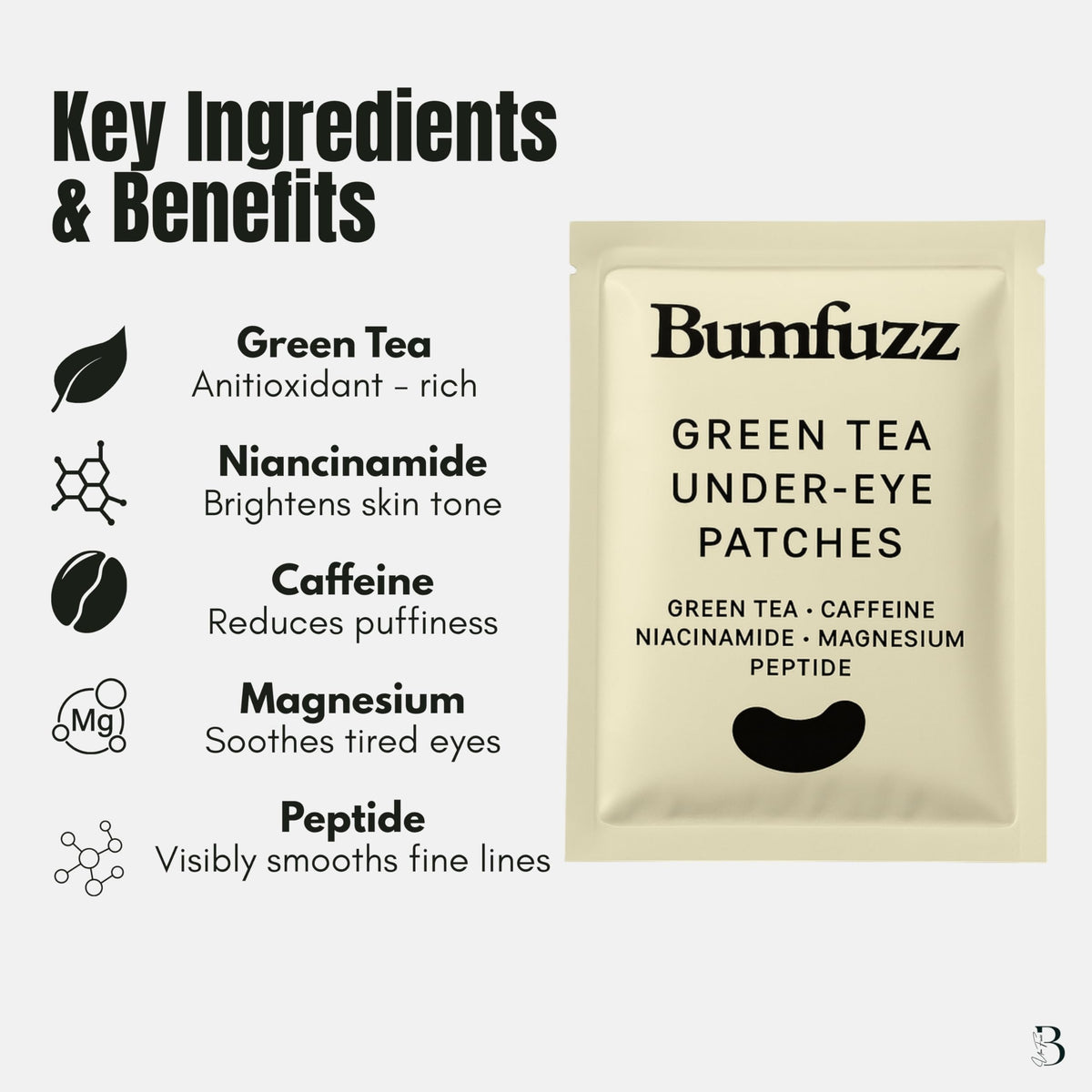 Bumfuzz green tea ingredient close-up highlighting antioxidant benefit