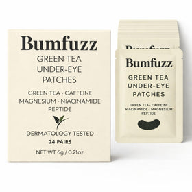 Bumfuzz open jar with visible gel eye patches and easy access