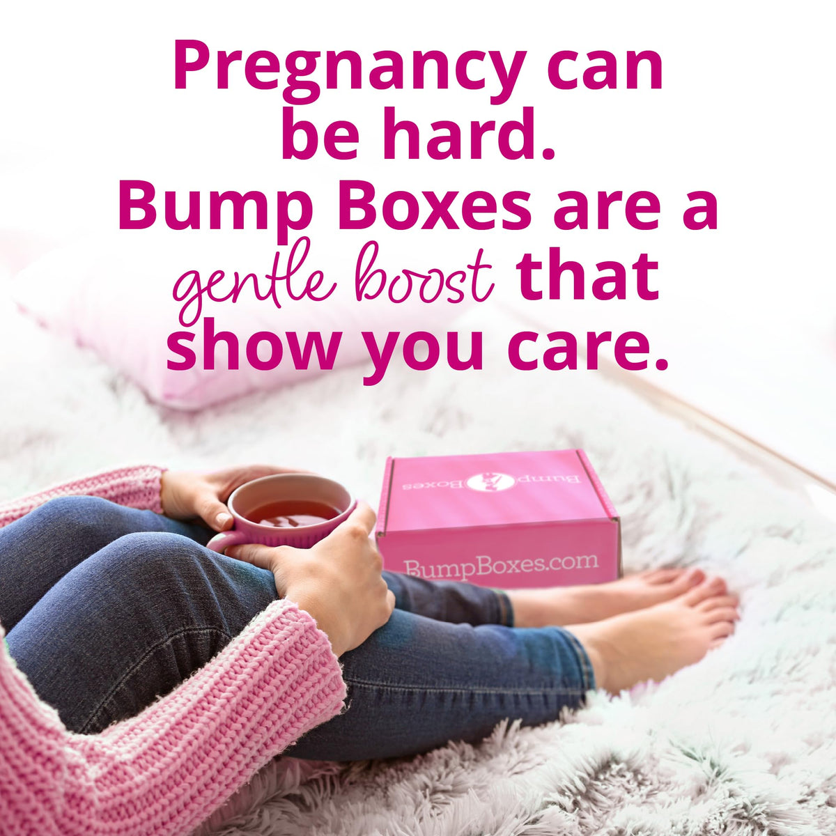 Bump Boxes relax bath soak pouch displayed to show calming ingredients and ease