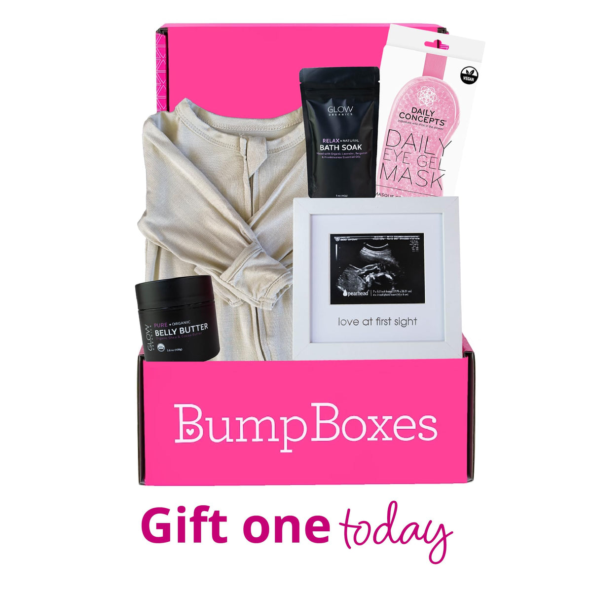 Bump Boxes sonogram frame detail showing keepsake display and sentimental value