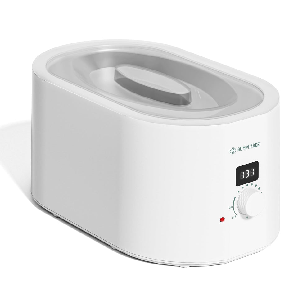 bumplybee front view of wax machine showing compact design and convenience