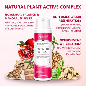 BUNUSS wild yam and botanical ingredients highlighting natural actives