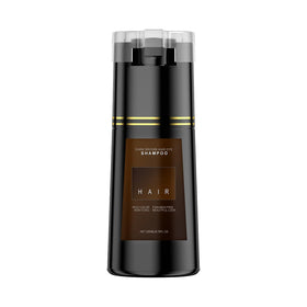Bupposes front packaging showing bottle and dark brown shade, highlights quick 10-minute use