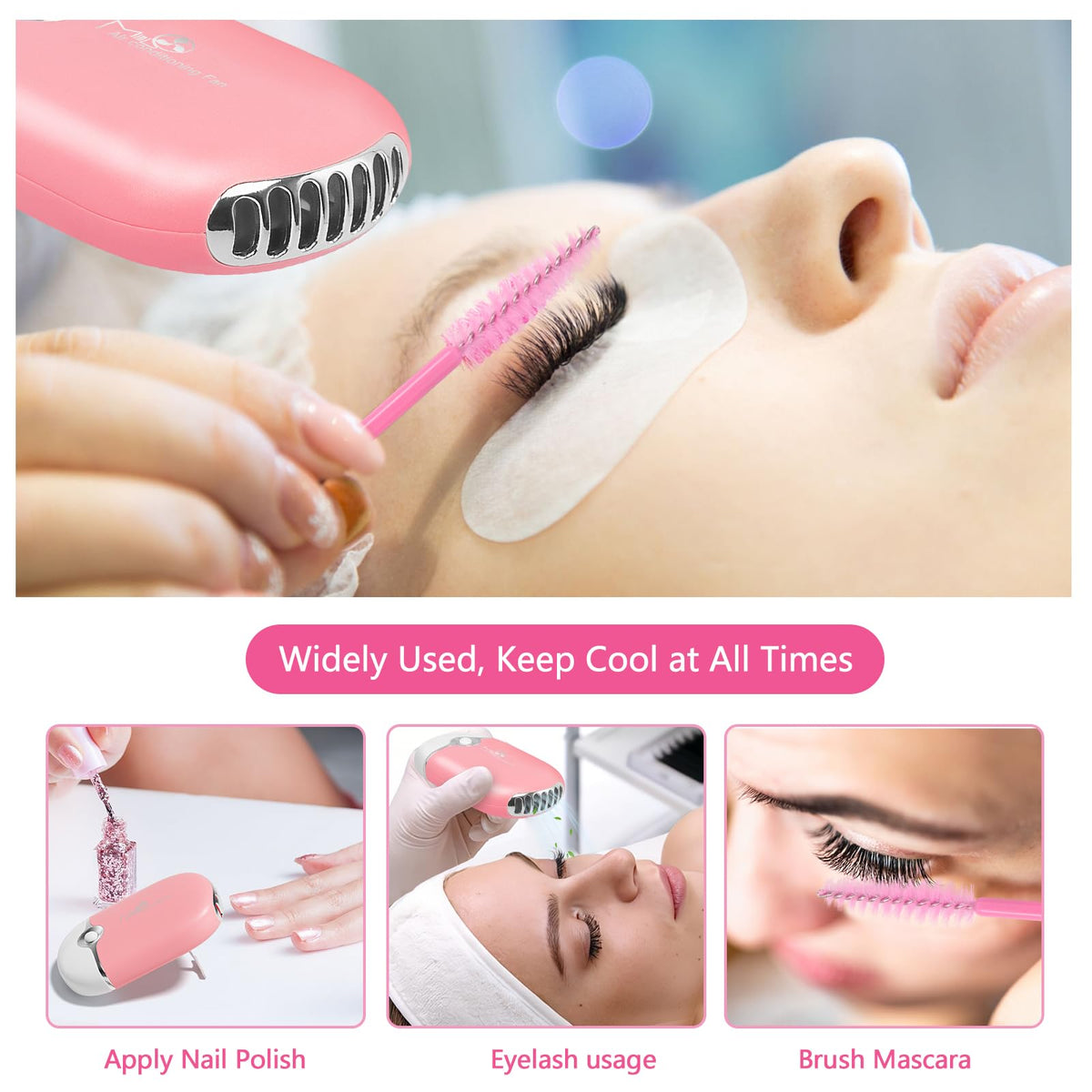 Buqikma blade-free fan dryer on table accelerating lash drying safely
