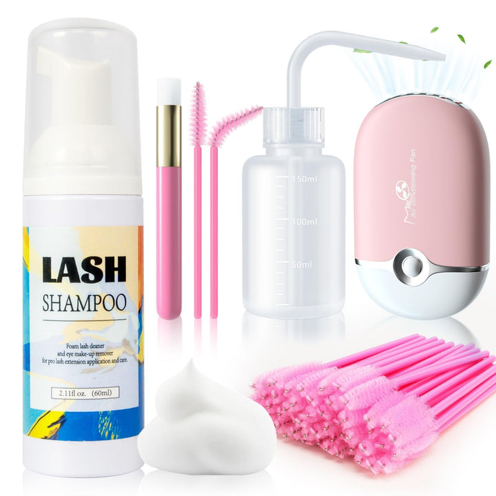 Buqikma front packaging showing full lash shampoo kit benefits