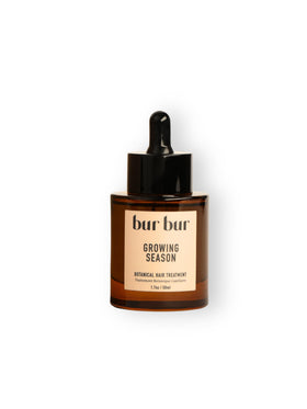 Bur Bur front packaging showing Growing Season oil and benefits