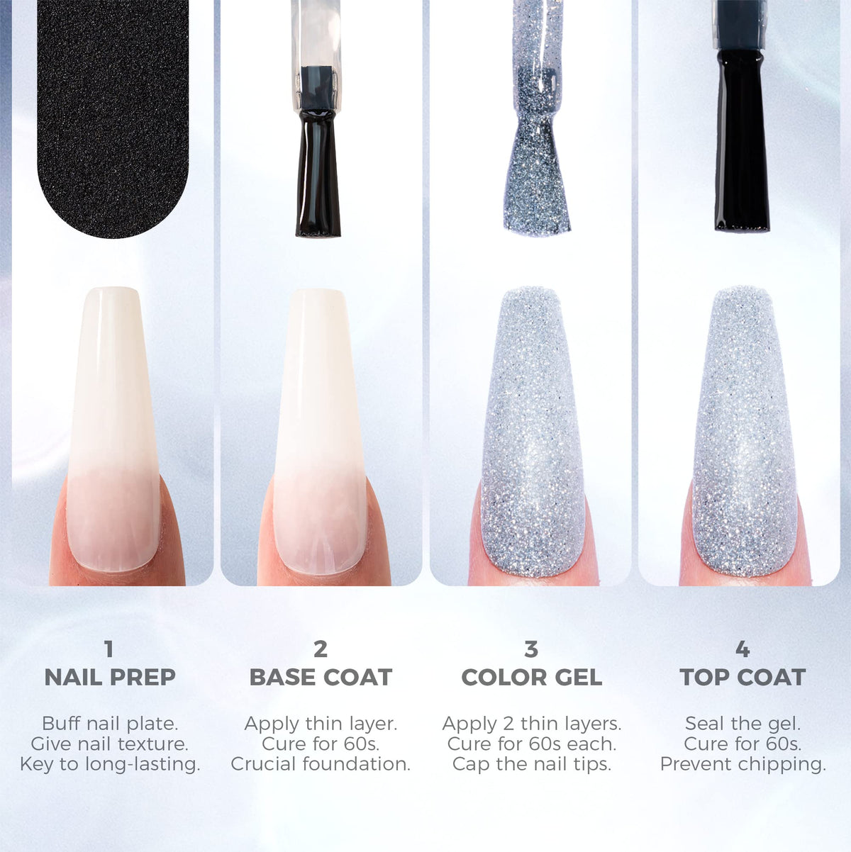 BURANO lifestyle glam shot on hands at event showing finished look benefit: party-ready nails