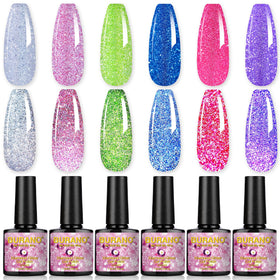 BURANO manicure in use under light showing flash effect benefit: camera-ready brilliance