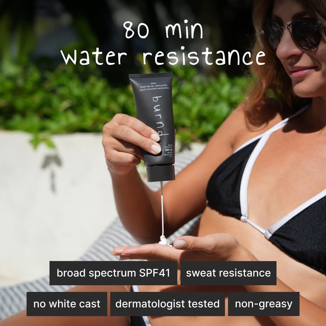 burnd being rubbed on arm, brand showing fast absorption for active days