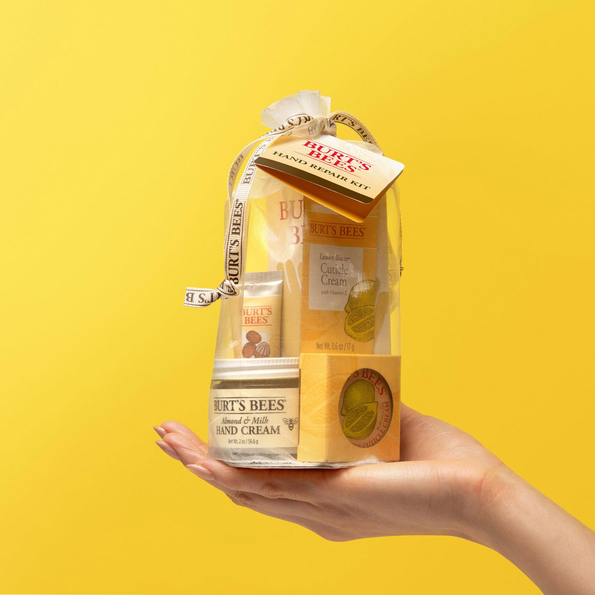 Burt's Bees almond milk cream texture displayed for fast-absorbing moisture benefit