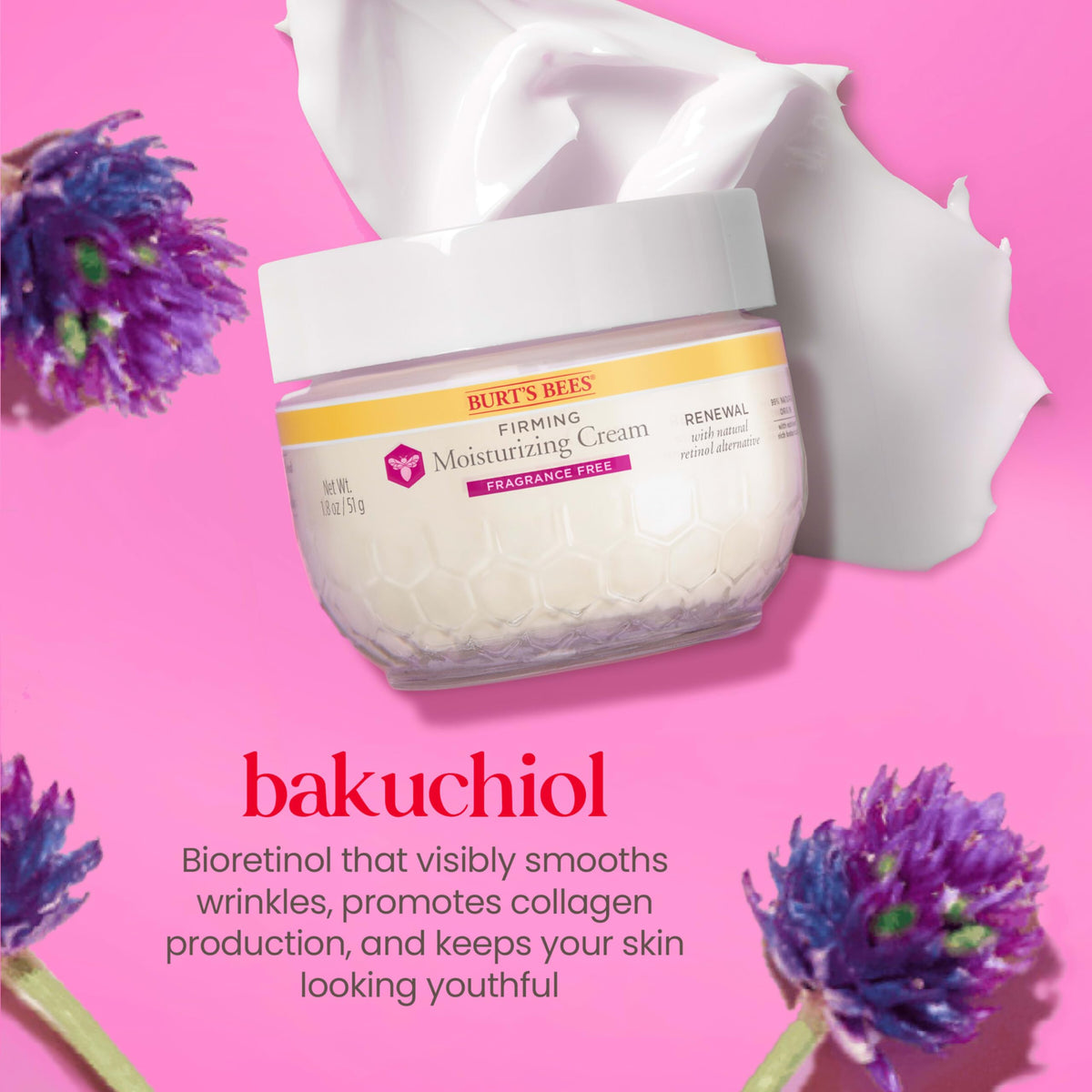 Applying Burt's Bees cream to hand to show smooth application