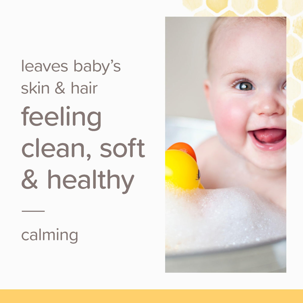 Burt's Bees 2-in-1 shampoo pump closeup showing gentle foaming action