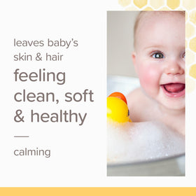 Burt's Bees 2-in-1 shampoo pump closeup showing gentle foaming action