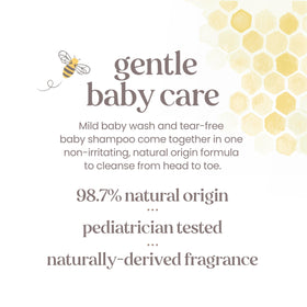 Burt's Bees bottle placed beside bathtub indicating bedtime use