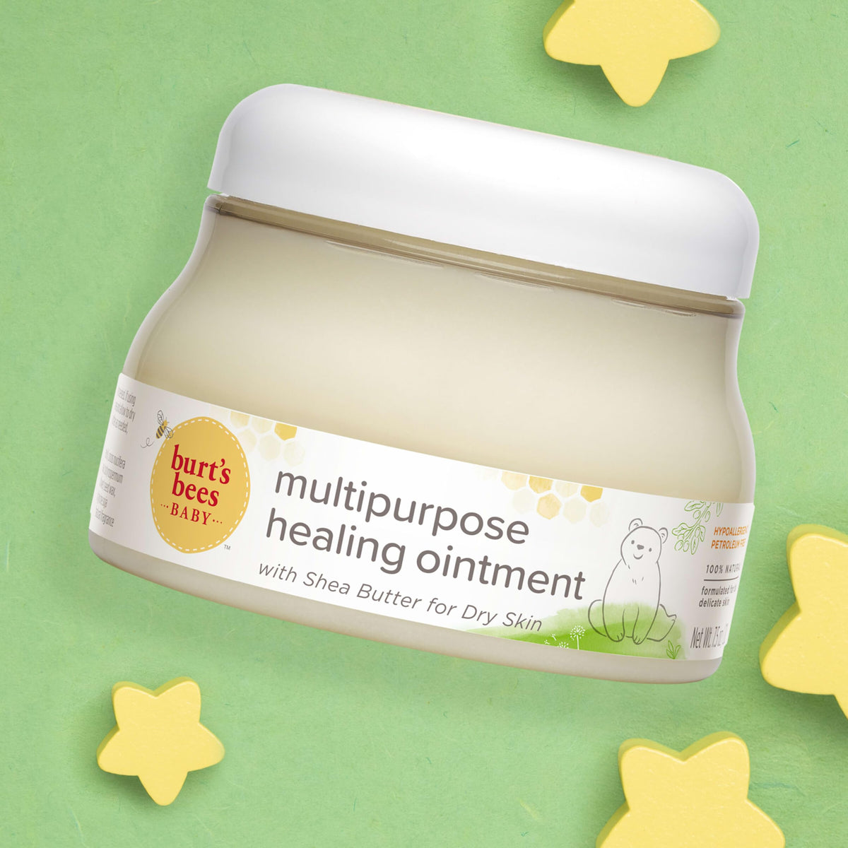 Burt's Bees three tubs arranged to show the pack of three convenience