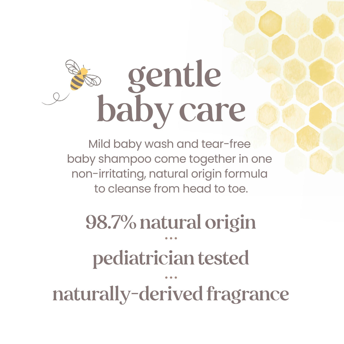 Burt's Bees bottle beside tub illustrating safe bath-time use benefit