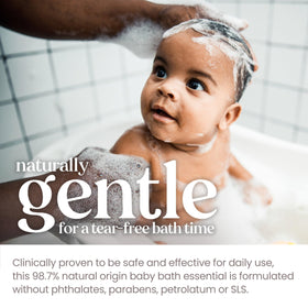 ingredient label on Burt's Bees bottle highlighting natural-origin benefit