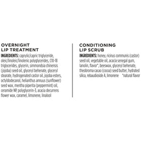 Burt's Bees back label close-up showing clean-ingredient formulation benefit