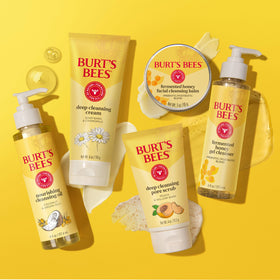 Burt's Bees on bathroom shelf in lifestyle scene for daily routine use