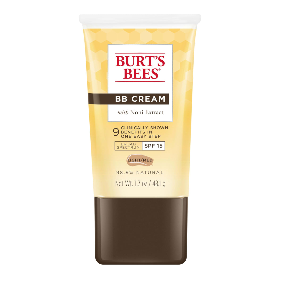 Burt's Bees front tube view showing label and compact packaging benefit lightweight portability