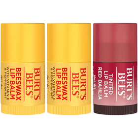Burt's Bees beeswax mini tube close-up showing smooth balm and natural ingredients