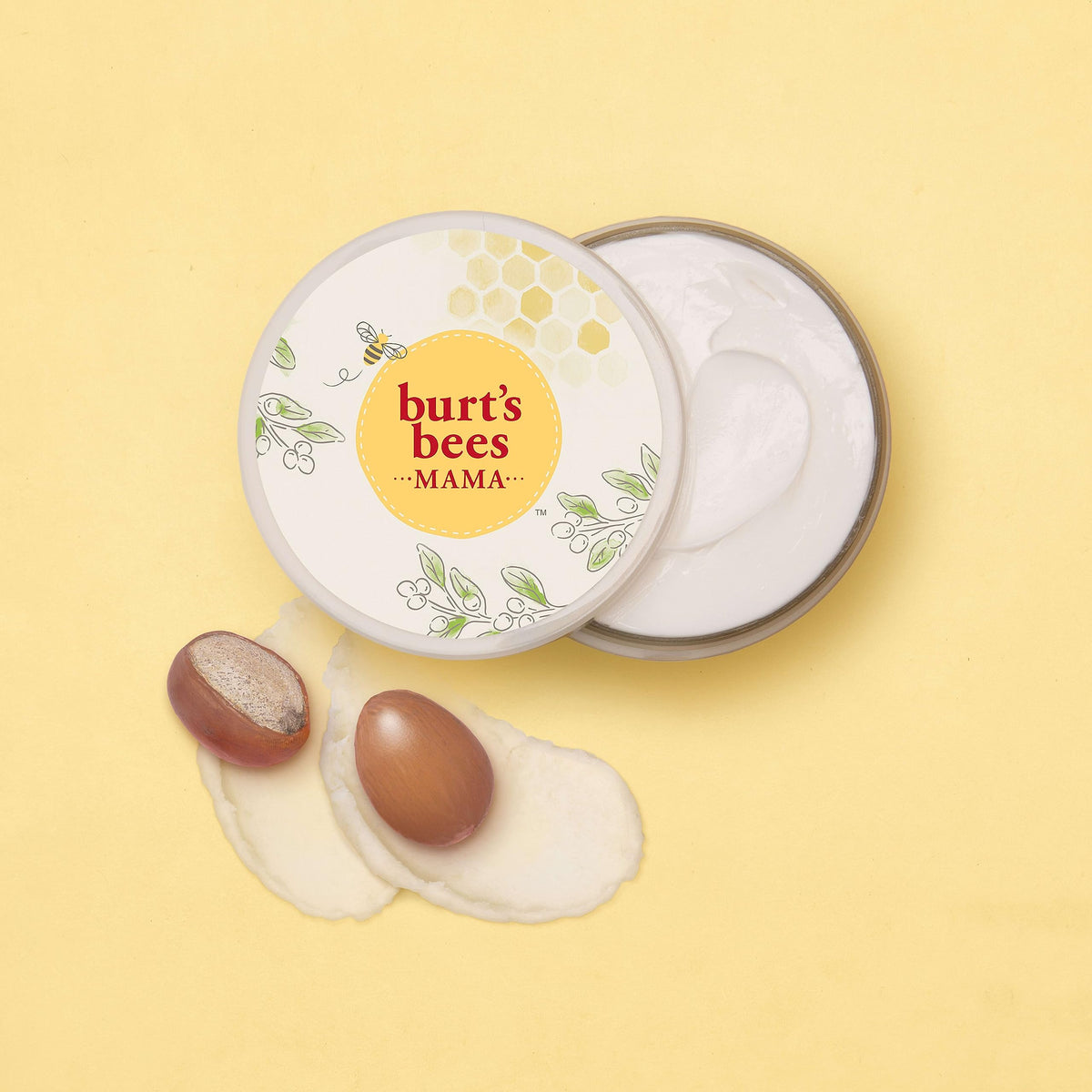 Burt's Bees in lifestyle scene with pregnant woman demonstrating daily self-care ritual
