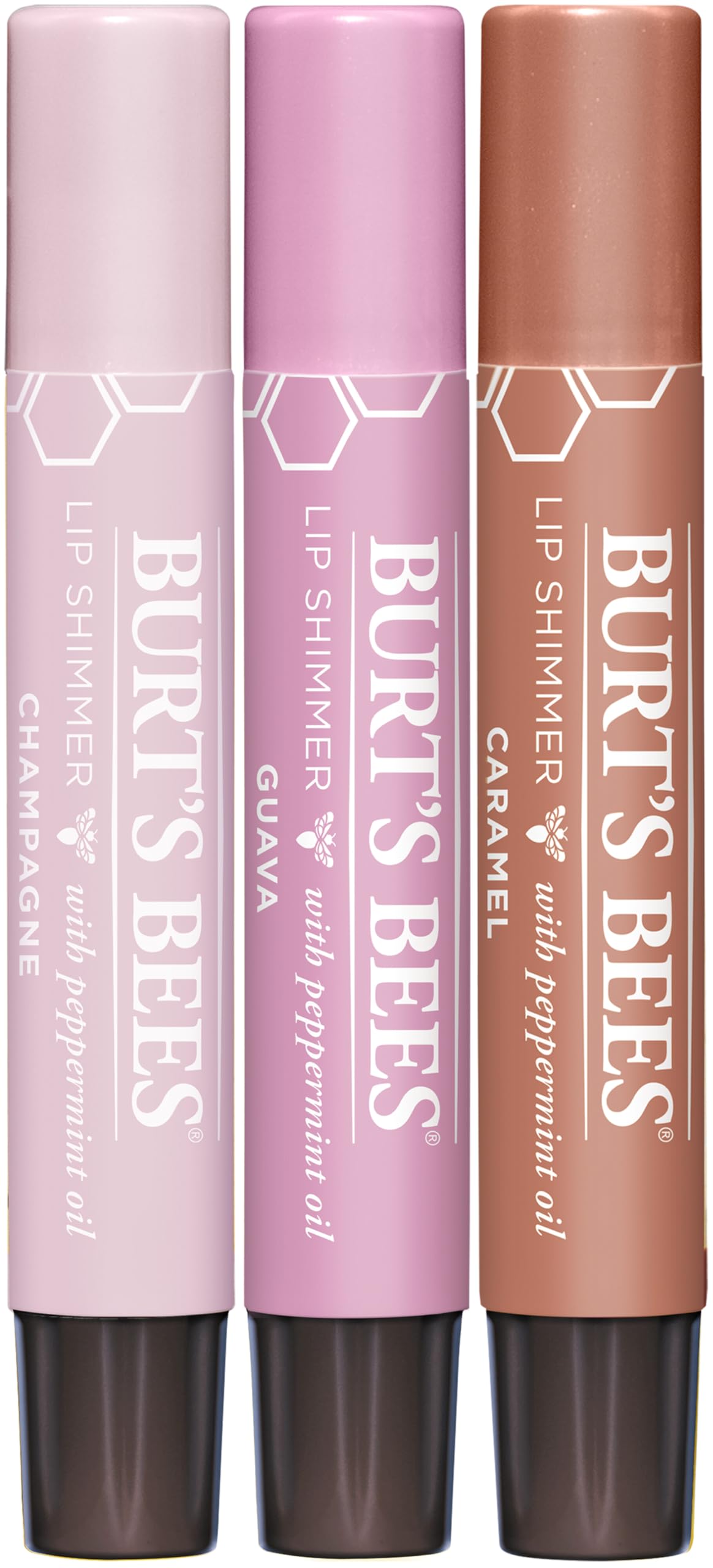 Burt's Bees caramel gloss detail highlighting warm shimmer and moisturizing finish