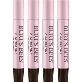 Burt's Bees front packaging showing champagne shimmer and hydrating benefits