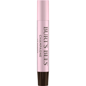 Burt's Bees open twist-up stick revealing buildable champagne-pink tint