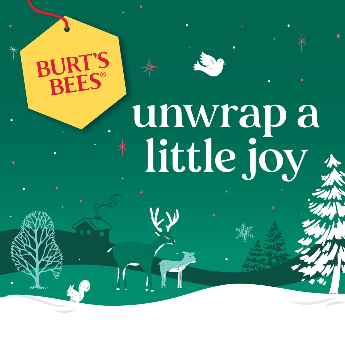 Burt's Bees champagne tube close-up showing frosty texture and glow