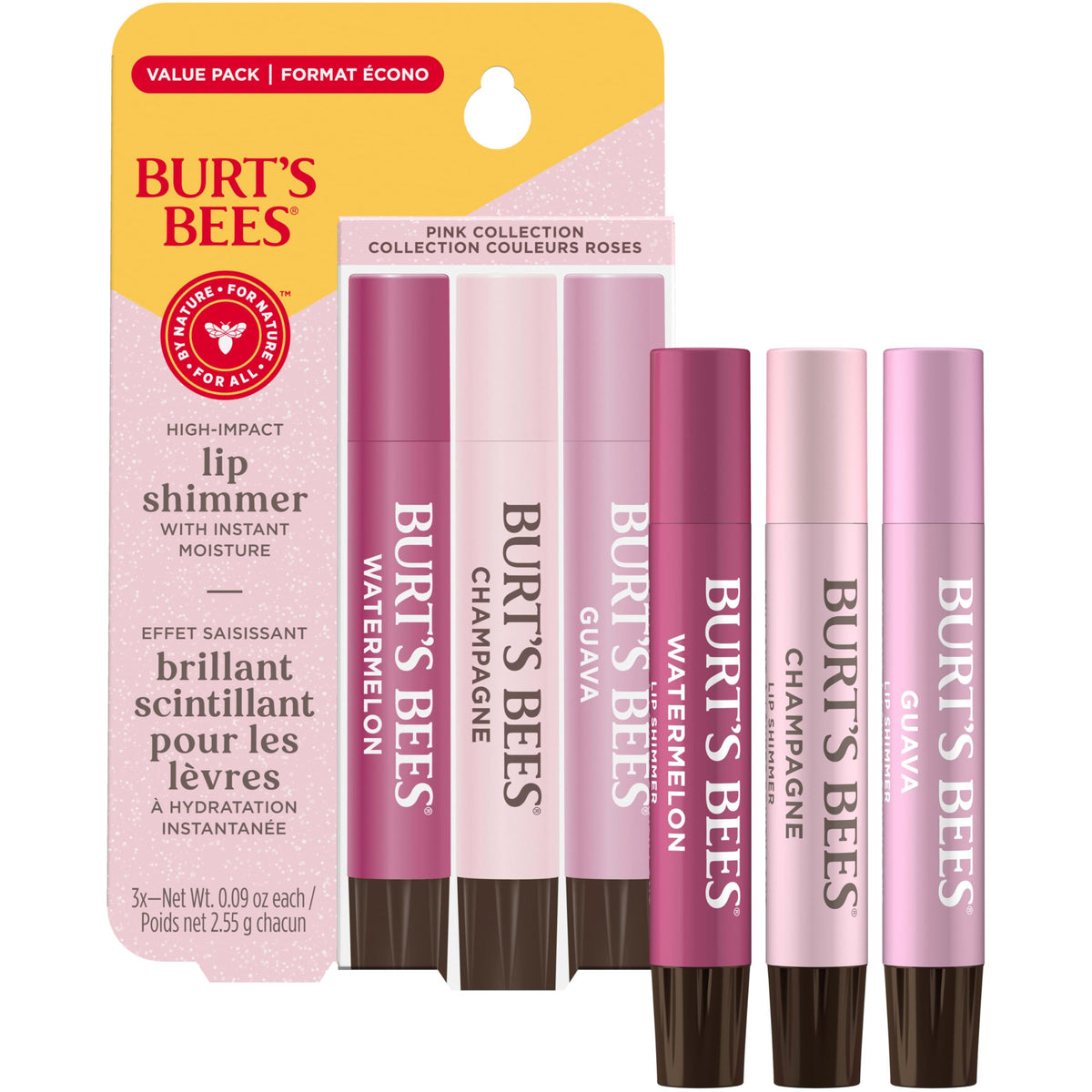 Burt's Bees close-up balm tip showing smooth texture for creamy glide