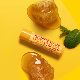Burt's Bees close up beeswax detail, natural conditioning benefit