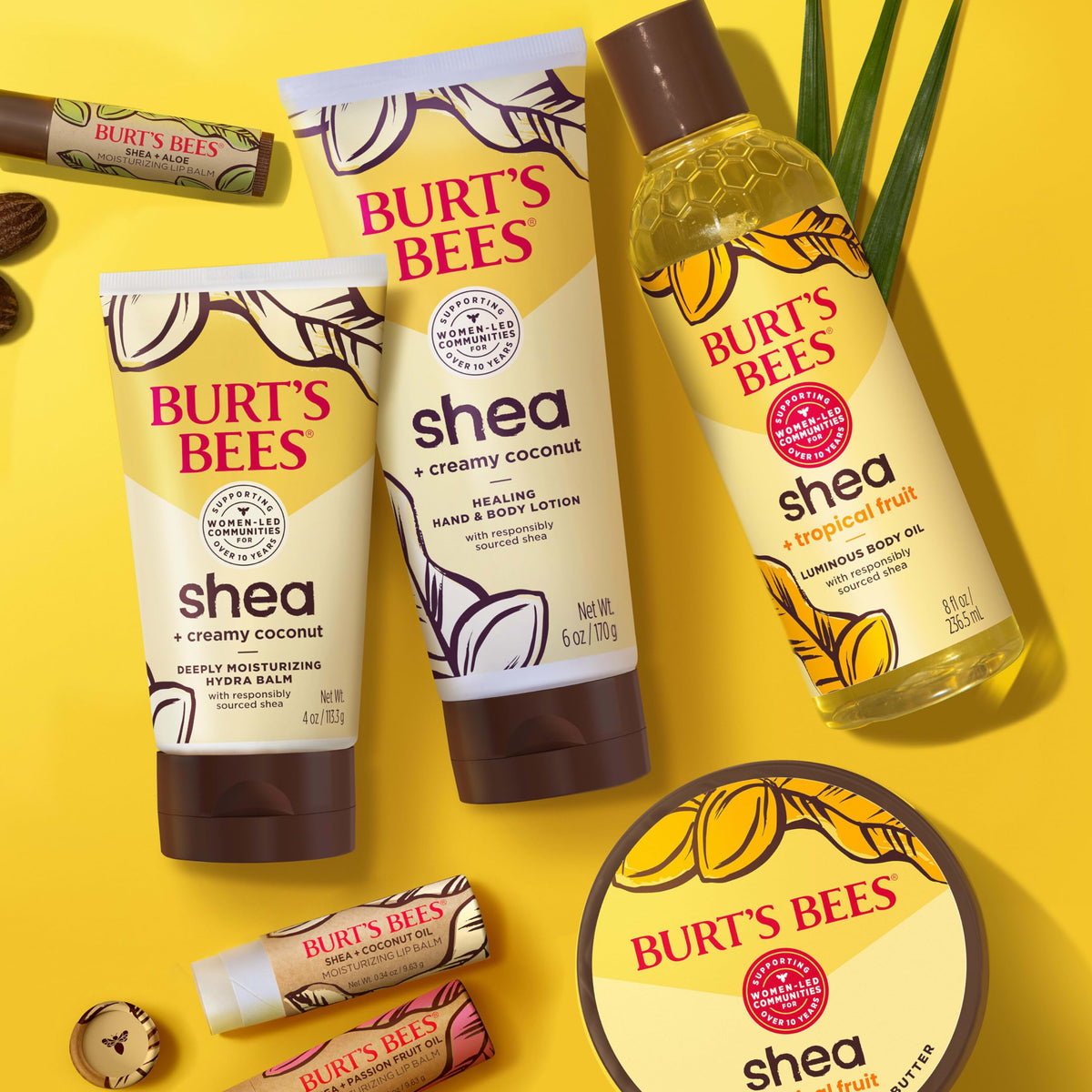 Burt's Bees women-led shea community photo showing ethical sourcing