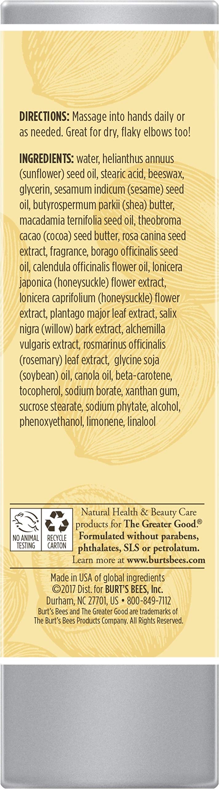 Burt's Bees cream texture on skin demonstrating rich spreadability and quick absorption
