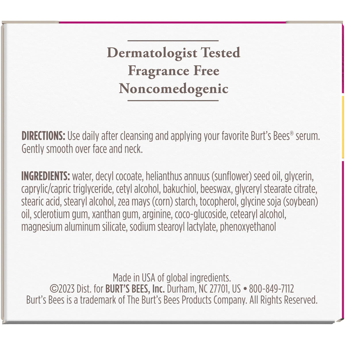 Burt's Bees cream layered under makeup in morning routine for smoothing effect