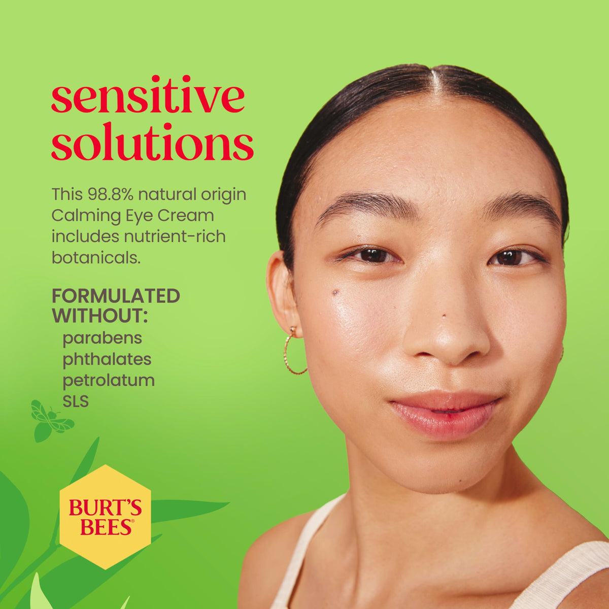 Burt's Bees aloe and rice milk ingredients emphasize soothing benefits