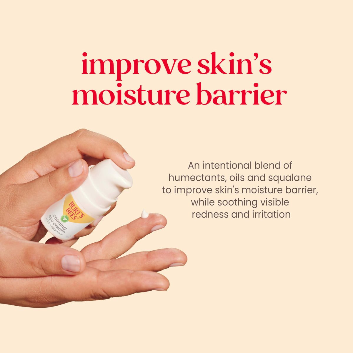 Burt's Bees creamy texture close-up demonstrating lightweight hydration