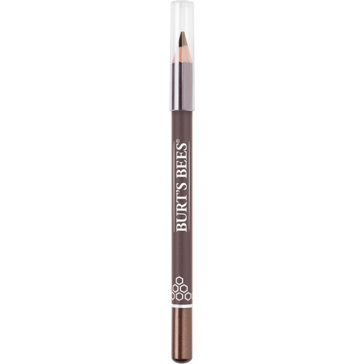 Burt's Bees eyeliner applied on model enhances natural eye definition