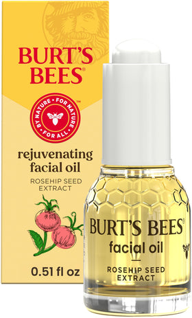 Burt's Bees front packaging showing 0.51 fl oz bottle and branding benefit hydration