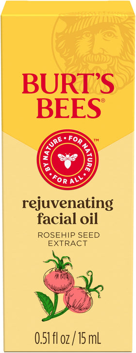 Burt's Bees oil in a nighttime routine setting showing replenishing overnight benefit