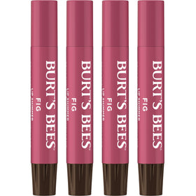 Burt's Bees fig balm front packaging showing warm shimmer and benefits