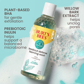 Burt's Bees pump dispensing foam for quick oil and impurity removal