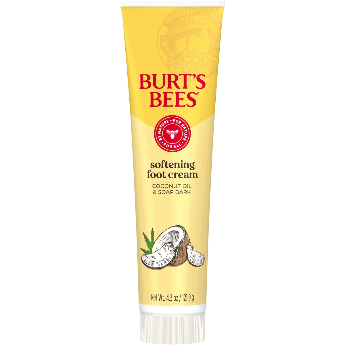 Burt's Bees foot cream on bathroom shelf conveying spa-like daily care benefits