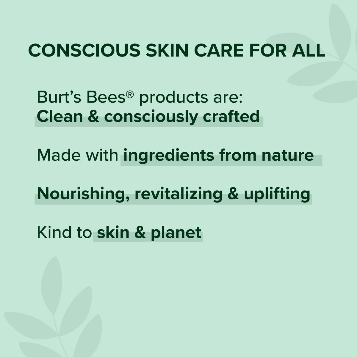 Burt's Bees four-pack display conveying convenience and multiple-location use